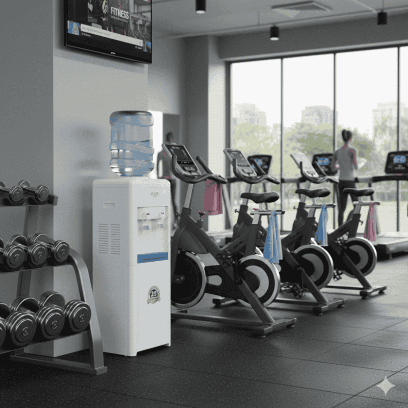 Atlantis One displaying the three-tap system for instant hot, cold, and room temperature water.