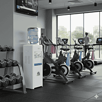 Space-saving Atlantis One bottled water dispenser ideal for breakrooms and small apartments. Space-saving Atlantis One bottled water dispenser ideal for breakrooms and small apartments.