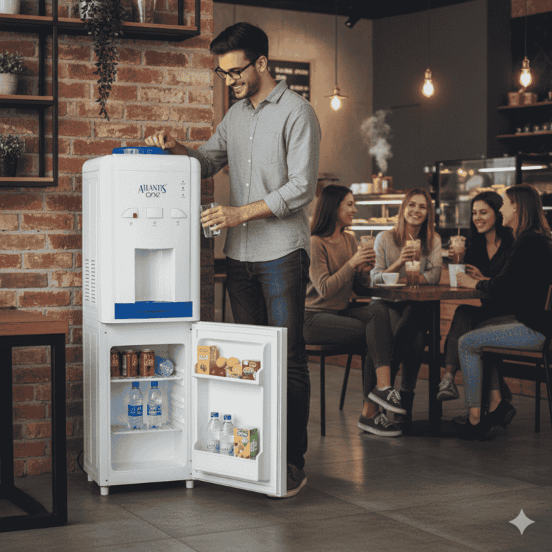 Atlantis One Floor Standing Water Dispenser (HCN) with Cooling Cabinet
