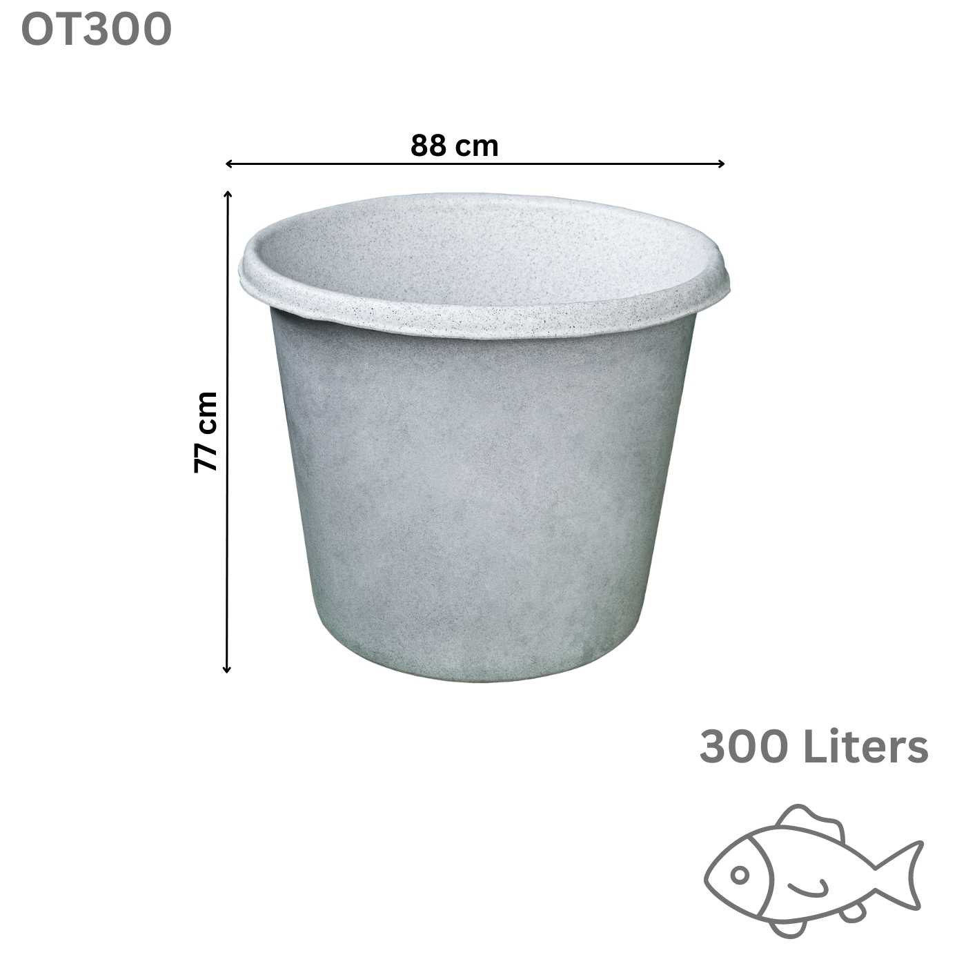 Fish Holding Tank 300 L Round