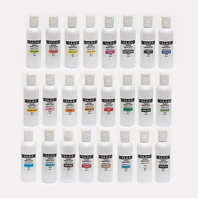 Combo Big 3: Sara Opaque Underglazes - Pack of 24 Colours (100gm) Combo Big 3: Sara Opaque Underglazes - Pack of 24 Colours (100gm)