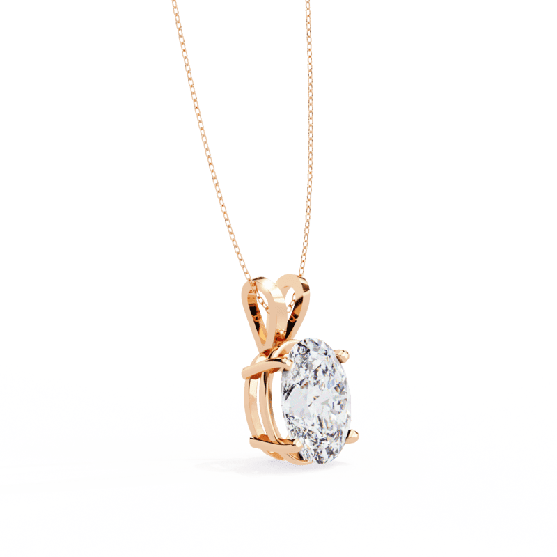 Oval brilliant Solitaire Necklace