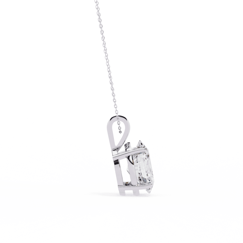 Oval Diamond Solitaire Necklace