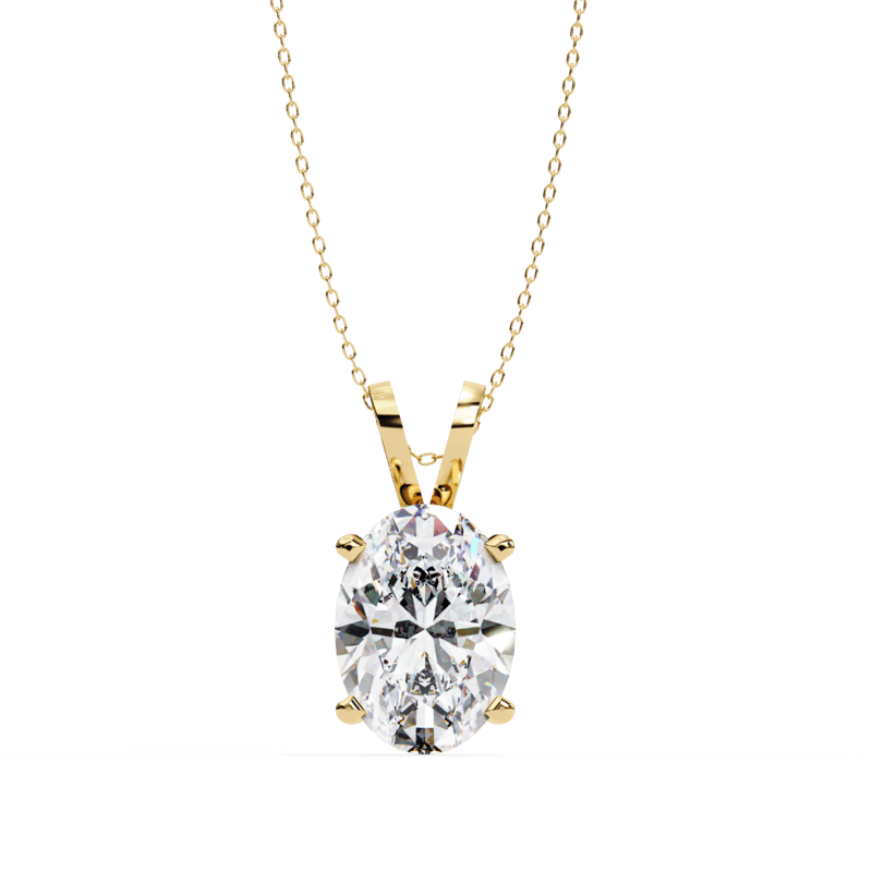 Oval brilliant Solitaire Necklace
