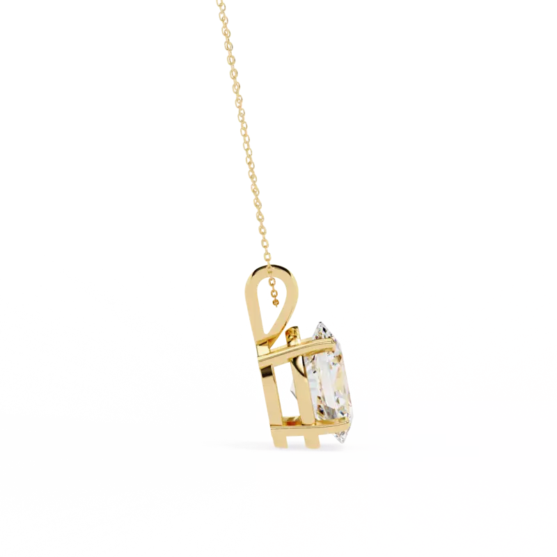 Oval Diamond Solitaire Necklace