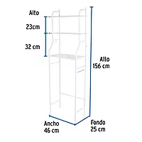 Mueble organizador blanco para baño con 3 repisas, Basic 47907 - OWC-3