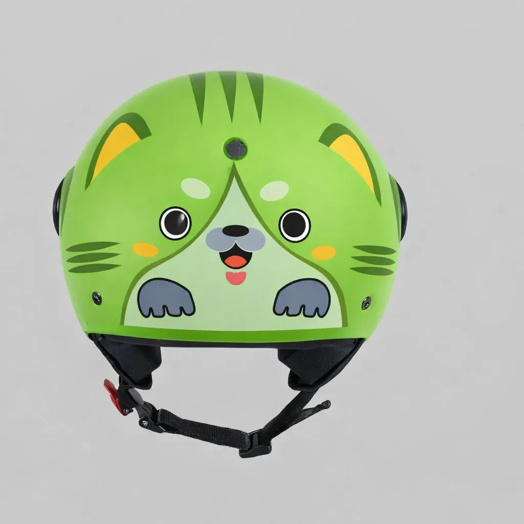 OZONE OPAL CAT GREEN C/V (520 MM)-KIDS HELMET