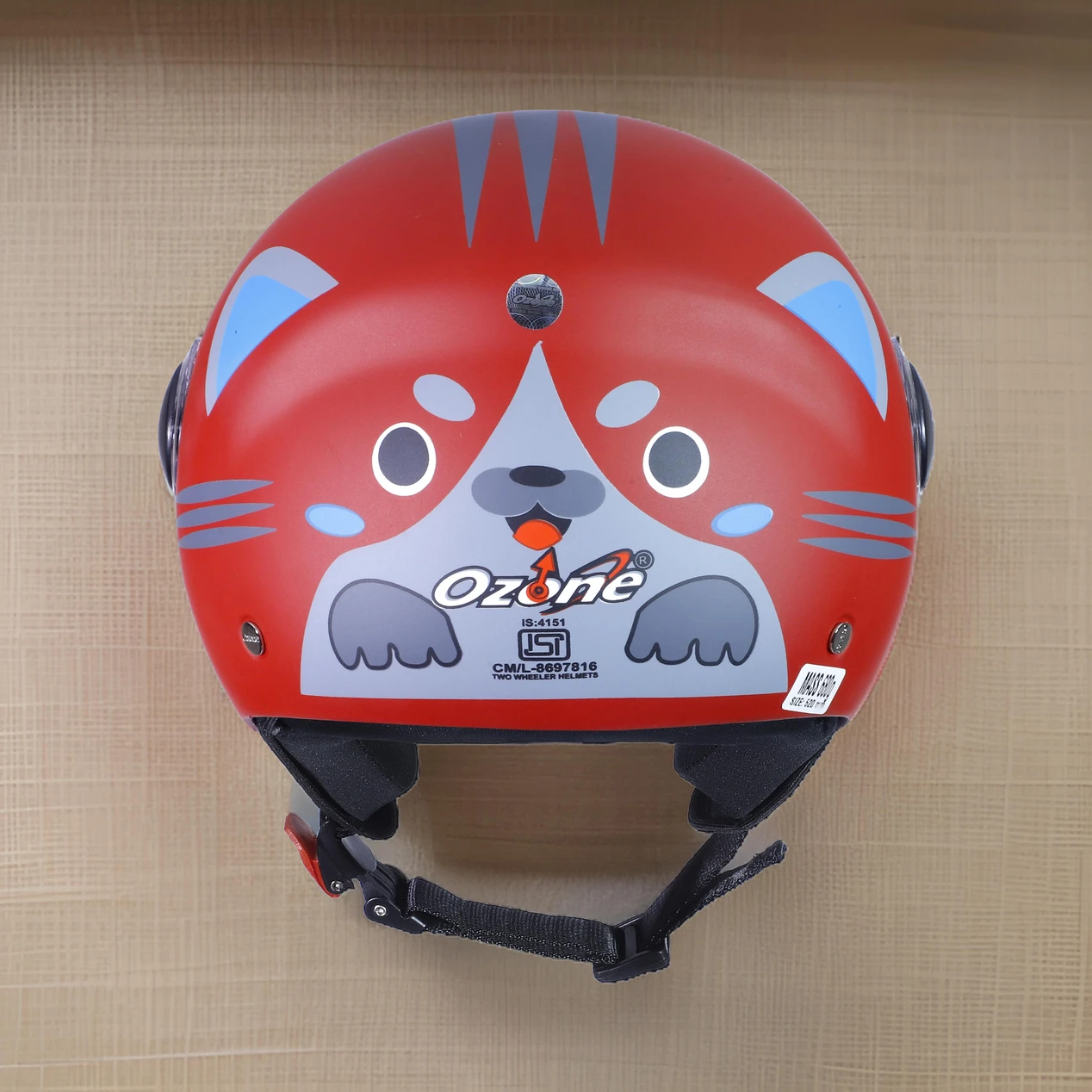 OZONE OPAL CAT RED C/V (520 MM)-KIDS HELMET