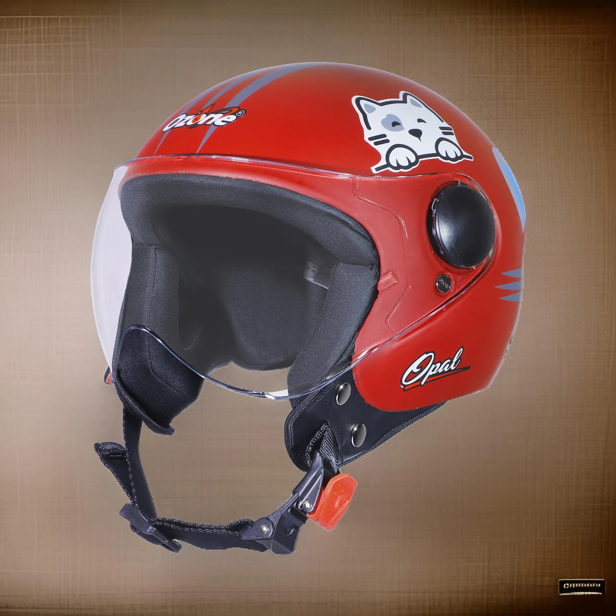 OZONE OPAL CAT RED C/V (520 MM)-KIDS HELMET