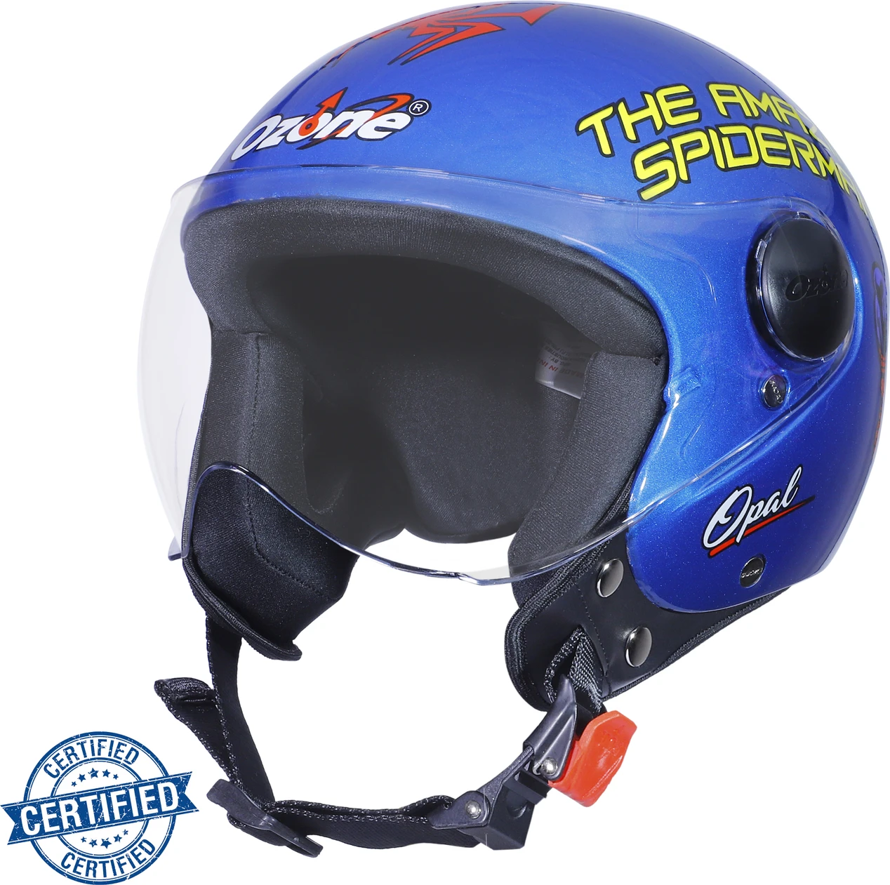 OZONE OPAL SPIDERMAN MATT BLUE C/V (520 MM)-KIDS HELMET