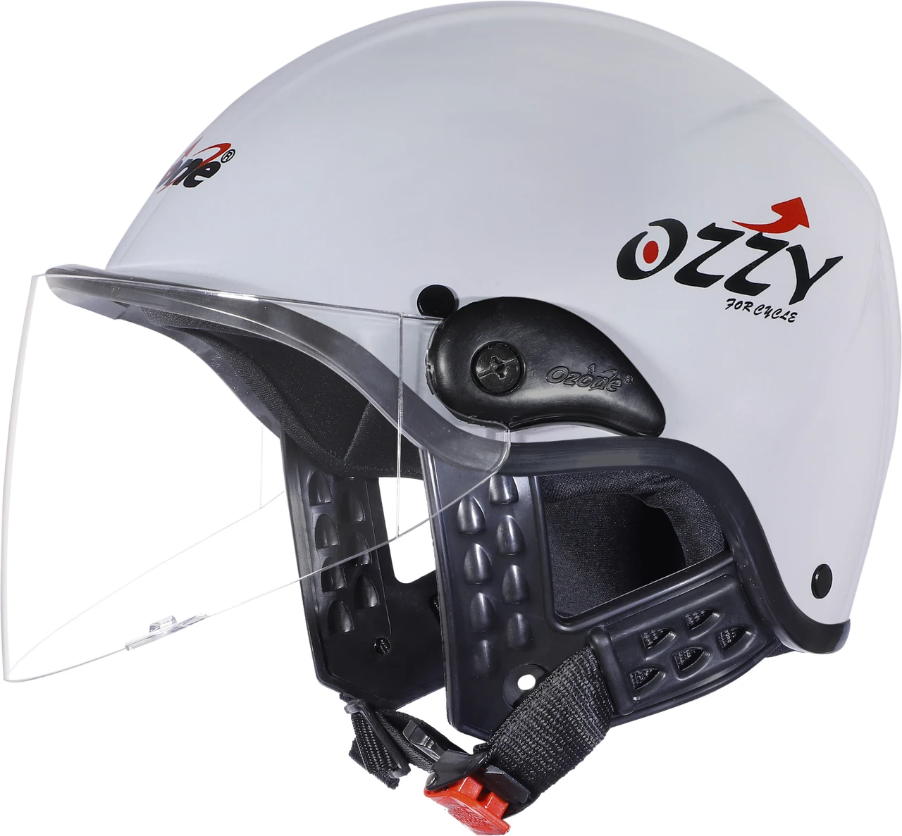 OZONE OZZY WHITE C/V 570 MM WITH PC VISOR OZONE OZZY WHITE C/V 570 MM WITH PC VISOR