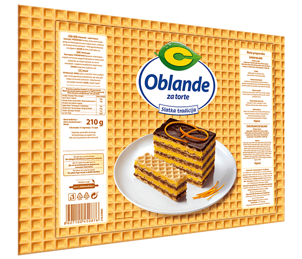 Wafers 210g/32 - "C" OBLANDE  Dr.Oetker