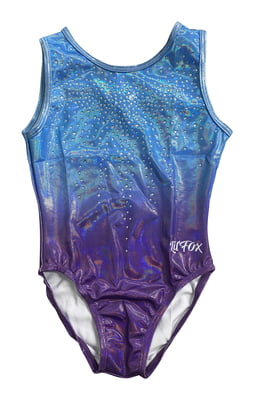 OCEAN BLUE TO PURPLE OMBRE W RHINESTONES