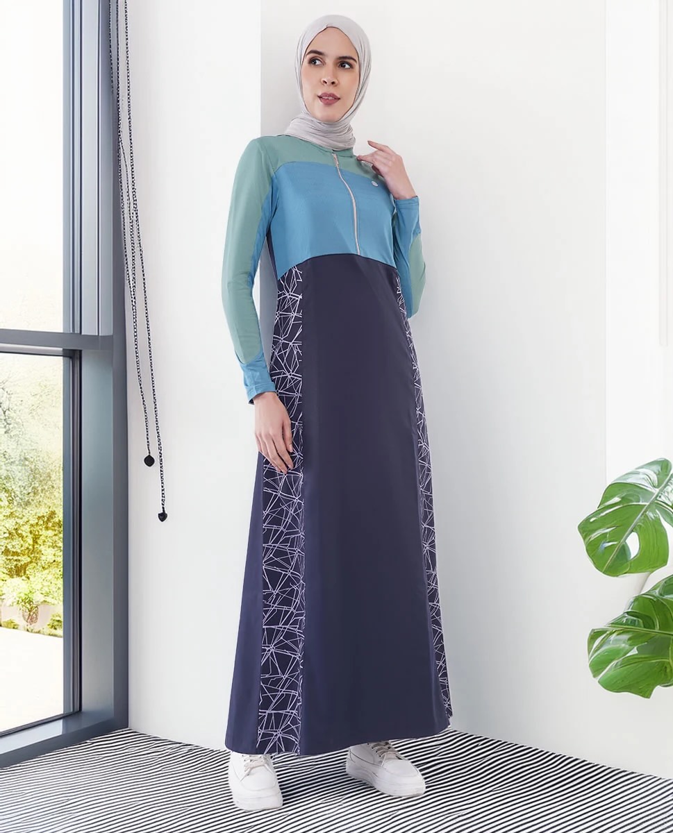 OCEANIC BLUE CONTRAST JILBAB