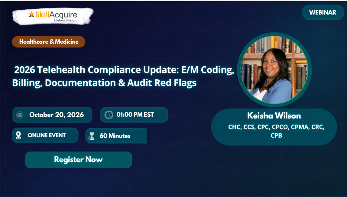Telehealth Compliance in 2026: E/M Coding, Documentation & Audit Risks You Can’t Ignore Telehealth Compliance in 2026: E/M Coding, Documentation & Audit Risks You Can’t Ignore