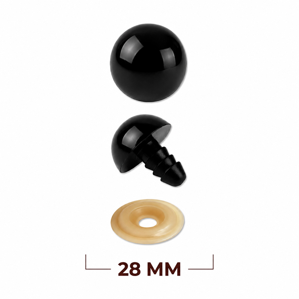 Ojos De Seguridad Negros 28Mm Paquete X 100 Unidades Ojos De Seguridad Negros 28Mm Paquete X 100 Unidades