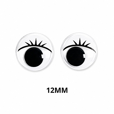 Ojos Movibles Con Pestaña 12 Mm Paquete X 1000 Unidades