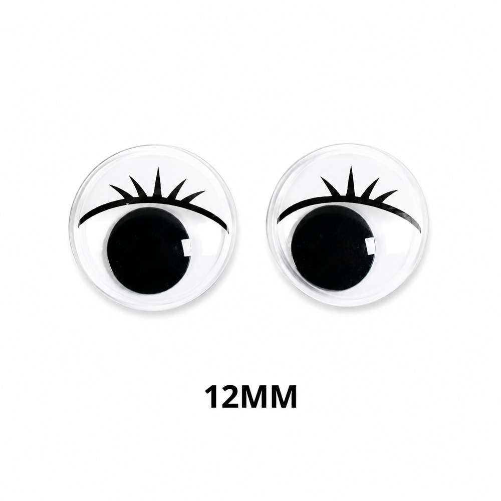 Ojos Movibles Con Pestaña 12 Mm Paquete X 1000 Unidades Ojos Movibles Con Pestaña 12 Mm Paquete X 1000 Unidades