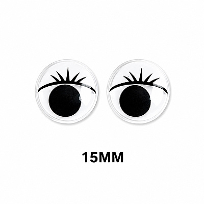 Ojos Movibles Con Pestaña 15 Mm Paquete X 1000 Unidades