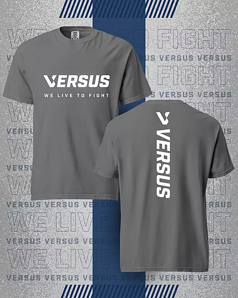 Full Logo Slogan T-Shirt – Heather / White