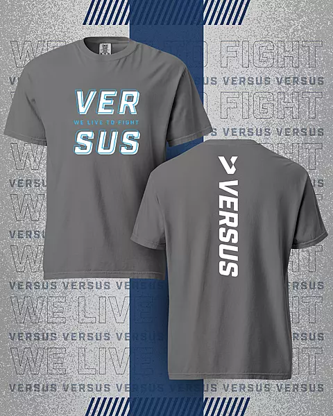 Double Layer T-Shirt – Charcoal / Grey / Blue