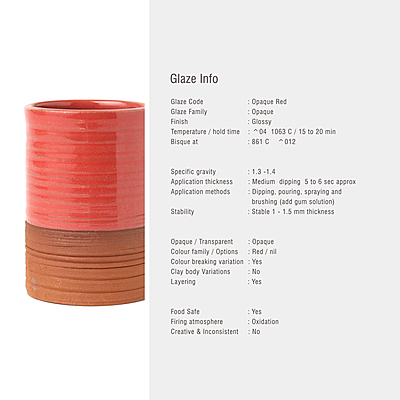 Sara Low Fire Opaque Red