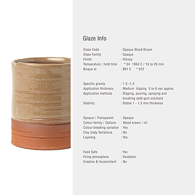 Sara Low Fire Opaque Wood Brown
