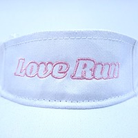 Sports Visor White Love Run