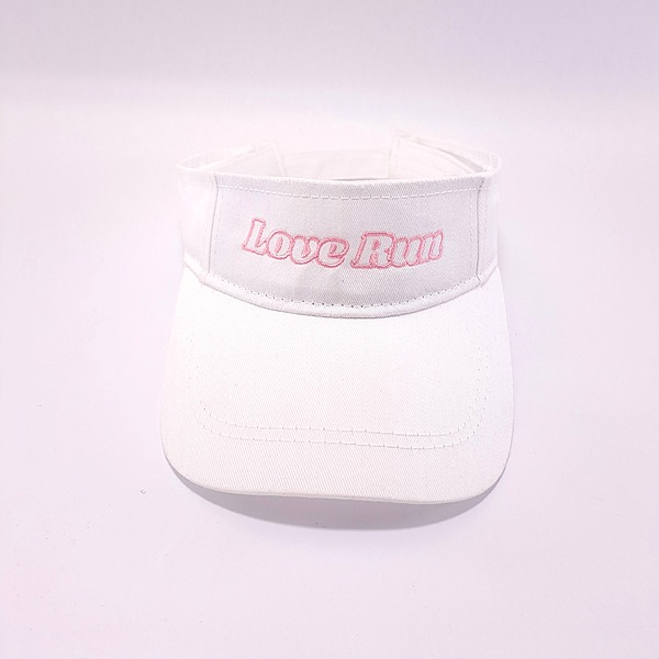 Sports Visor White Love Run