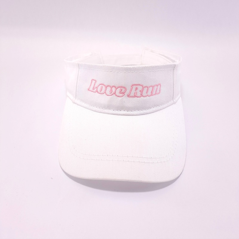 Sports Visor White Love Run