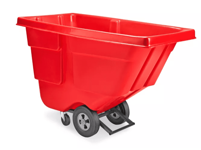 Carrito Utilitario Tipo Tolva - 1⁄2 Yarda Cúbica, Rojo