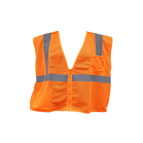 CLASS II ORANGE VEST, 2 POCKETS