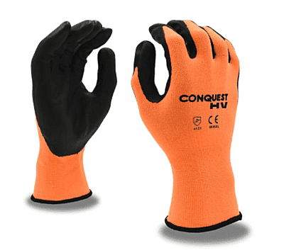 Cordova Conquest High Vision Orange Gloves, 12 pairs, Large Cordova Conquest High Vision Orange Gloves, 12 pairs, Large