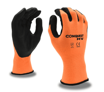 Cordova Conquest High Vision Orange Gloves, 12 pairs, Large Cordova Conquest High Vision Orange Gloves, 12 pairs, Large