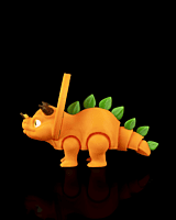 Orange Sliceratops- 3D Printed Toy