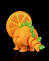 Orange Sliceratops- 3D Printed Toy