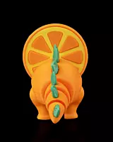Orange Sliceratops- 3D Printed Toy