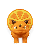 Orange Sliceratops- 3D Printed Toy