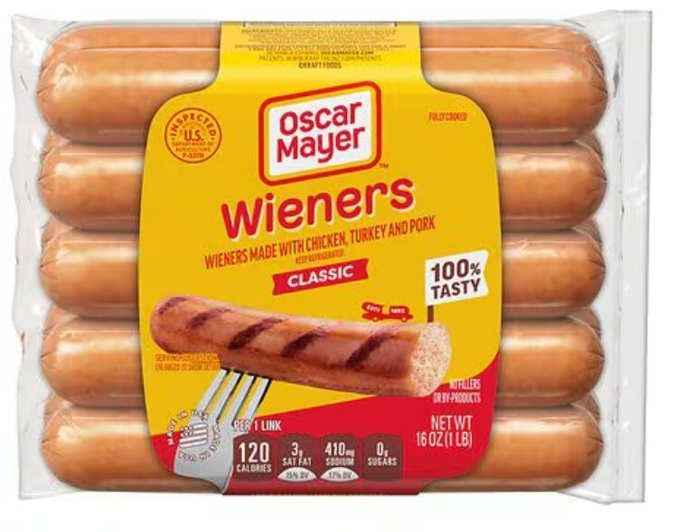 Frozen Hot Dogs-1 pound