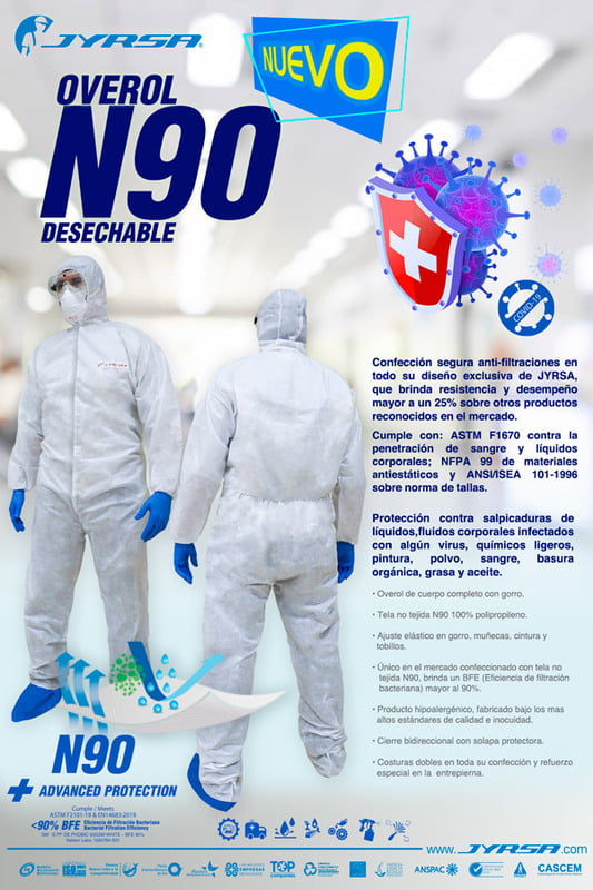 Overol Desechable,Polipropileno,XG Overol Desechable,Polipropileno,XG