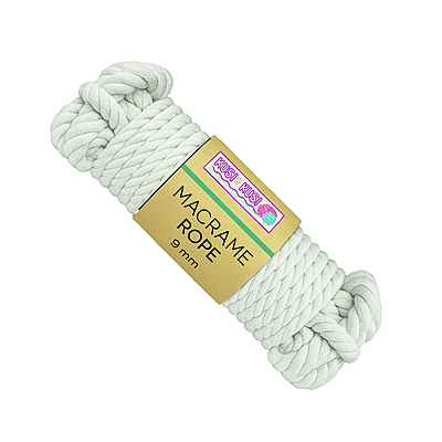 Macrame Rope 9Mm Col 01 Blanco Paquete X 2 Ovillos X 500Gramos