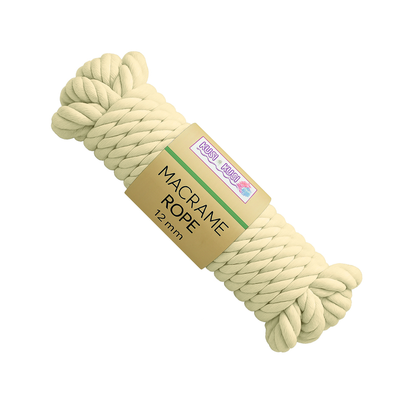 Macrame Rope 12Mm Col 02 Crema Paquete X 2 Ovillos X 500Gramos Macrame Rope 12Mm Col 02 Crema Paquete X 2 Ovillos X 500Gramos