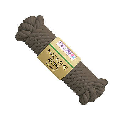Macrame Rope 12Mm Col 04 Café Paquete X 2 Ovillos X 500Gramos