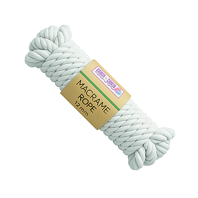 Macrame Rope 12Mm Col 01 Blanco Paquete X 2 Ovillos X 500Gramos