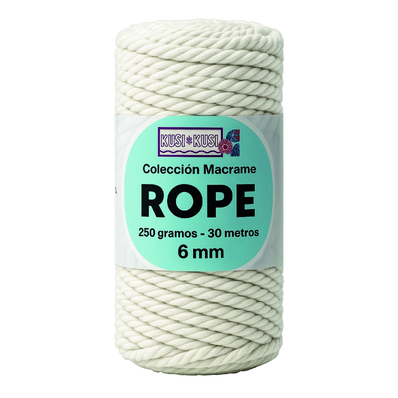 Macrame Rope 6Mm 306 Blanco Paquete X 4 Ovillos X 250Gramos Macrame Rope 6Mm 306 Blanco Paquete X 4 Ovillos X 250Gramos