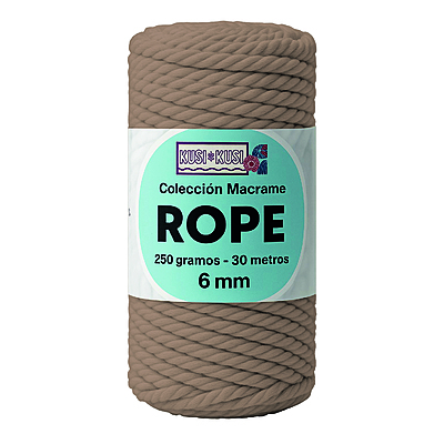 Macrame Rope 3Mm 301 Café Oscuro Paquete X 4 Ovillos X 250Gramos