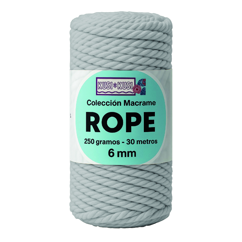 Macrame Rope 6Mm 106 Gris Claro Paquete X 4 Ovillos X 250Gramos Macrame Rope 6Mm 106 Gris Claro Paquete X 4 Ovillos X 250Gramos