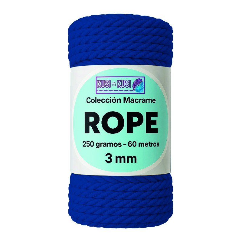 Macrame Rope 3Mm 601 Azul Rey Paquete X 4 Ovillos X 250Gramos Macrame Rope 3Mm 601 Azul Rey Paquete X 4 Ovillos X 250Gramos