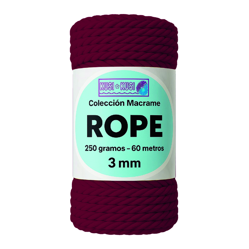 Macrame Rope 3Mm 502 Vinotinto Paquete X 4 Ovillos X 250Gramos Macrame Rope 3Mm 502 Vinotinto Paquete X 4 Ovillos X 250Gramos