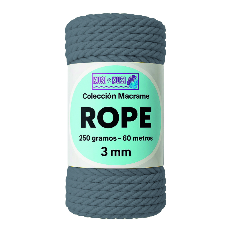 Macrame Rope 3Mm 105 Gris Oscuro Paquete X 4 Ovillos X 250Gramos Macrame Rope 3Mm 105 Gris Oscuro Paquete X 4 Ovillos X 250Gramos